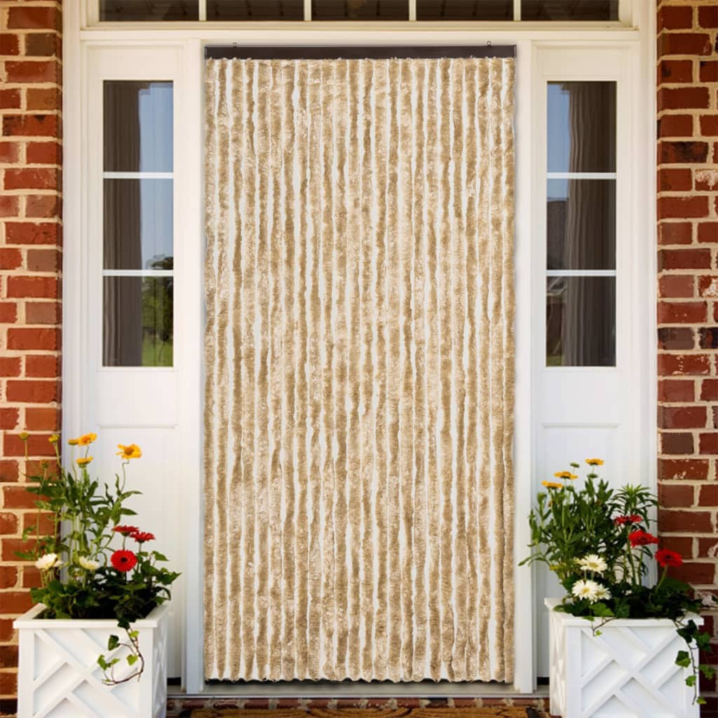 Insektsgardin beige 100x230 cm chenille