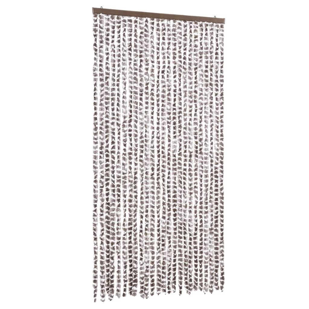 Insektsgardin taupe och vit 100x230 cm chenille