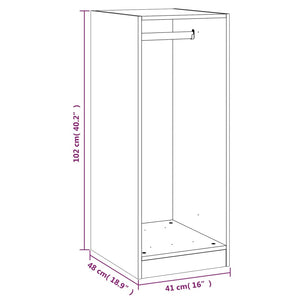 Garderob vit 48x41x102 cm spånskiva - njoyroom