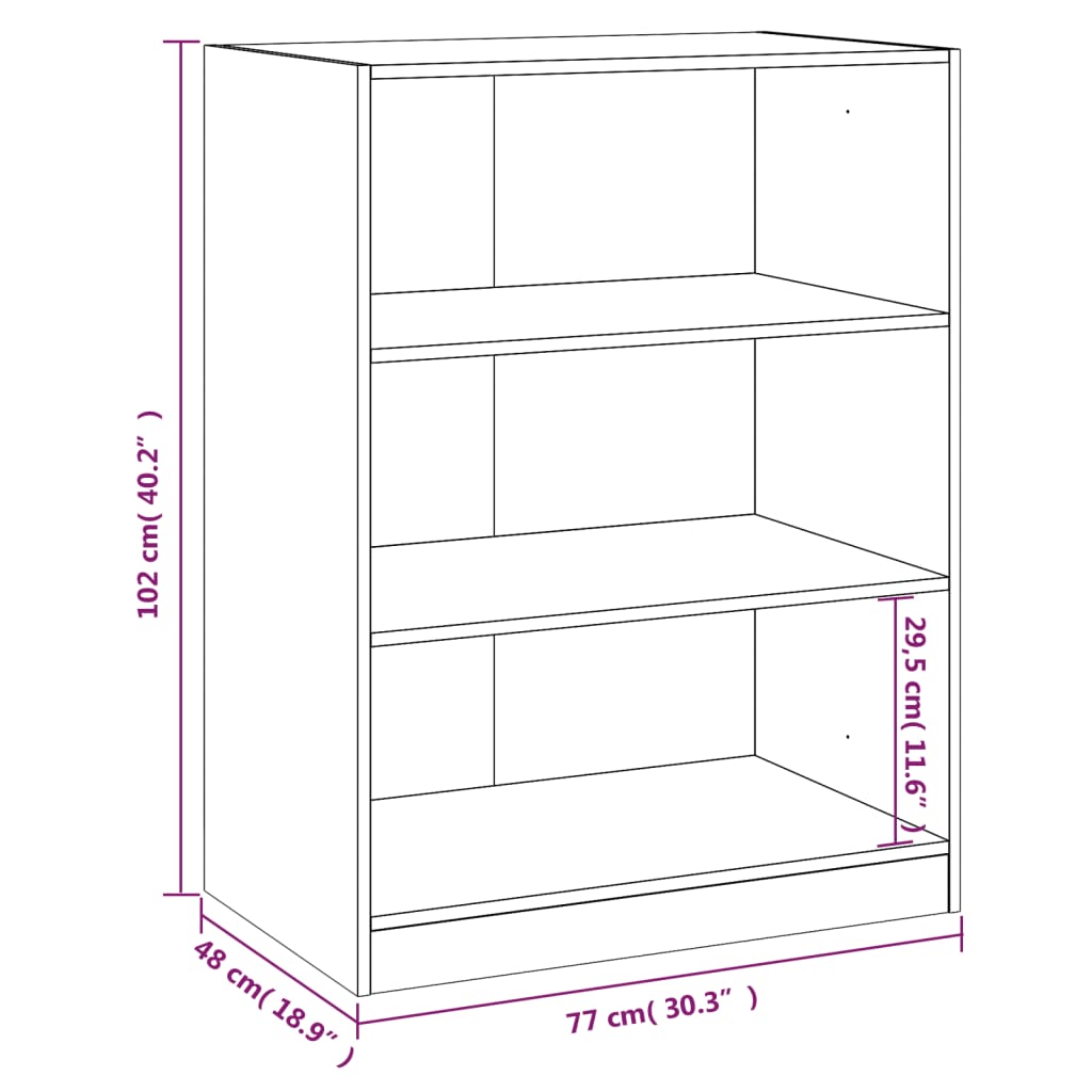 Garderob vit 77x48x102 cm konstruerat trä - njoyroom