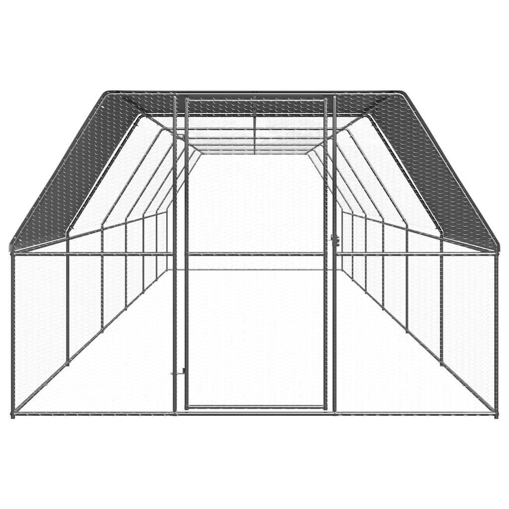 Hönsbur 3x12x2 m galvaniserat stål