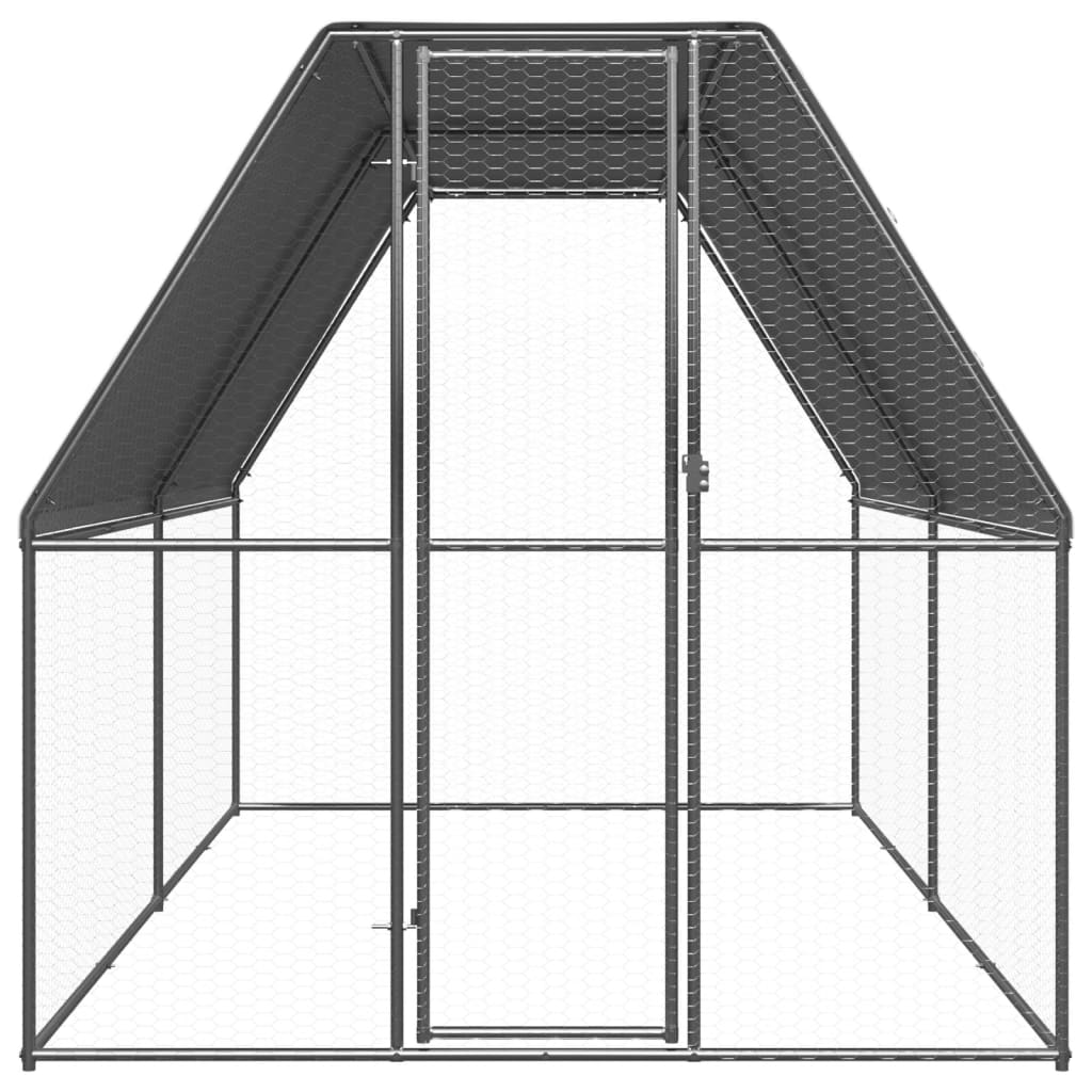 Hönsbur 2x4x2 m galvaniserat stål