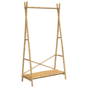 Klädställ med hylla 102x50x190 cm bambu - njoyroom