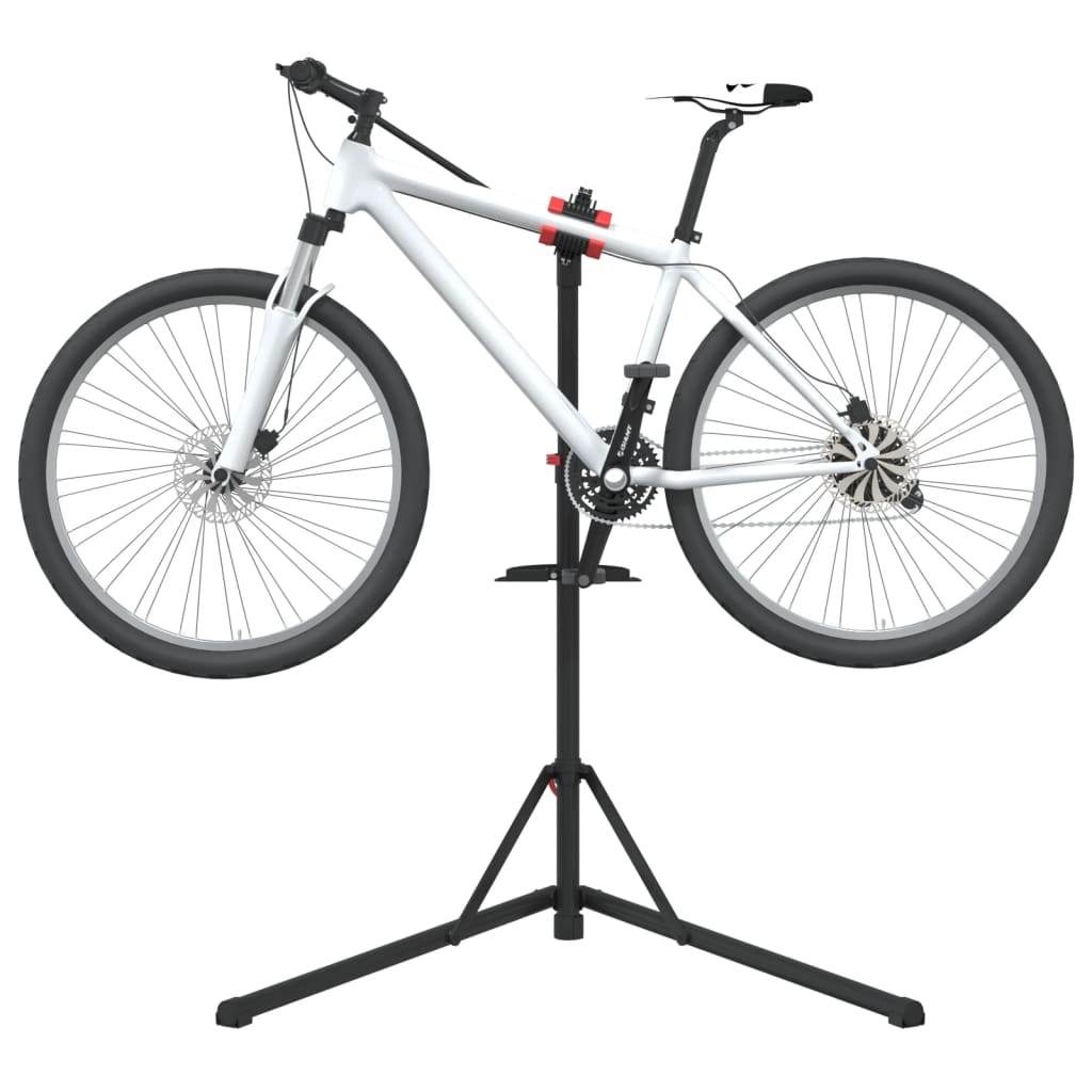 Cykelmonteringsställ hopfällbart 92-152 cm röd stål