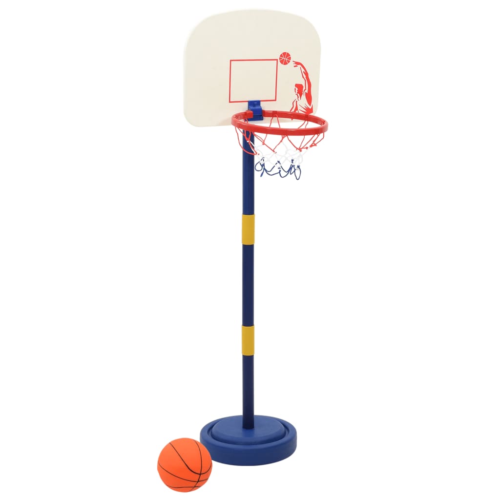 Basketställning med boll och pump justerbar höjd 90/121 cm