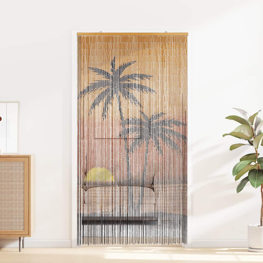 Insektsdörrgardin palmtryck 100x200 cm bambu