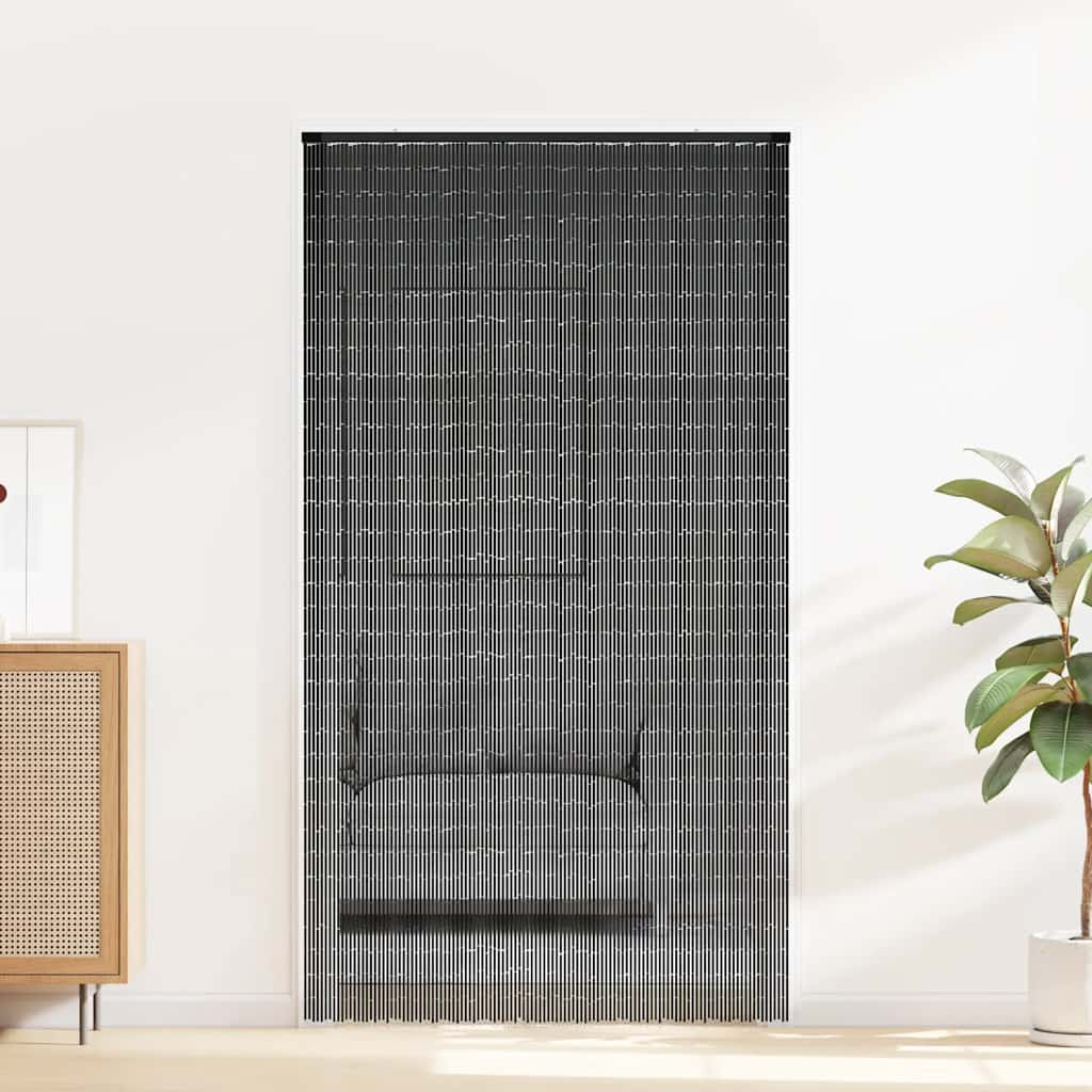 Insektsdörrgardin mörkgrå 120x220 cm bambu