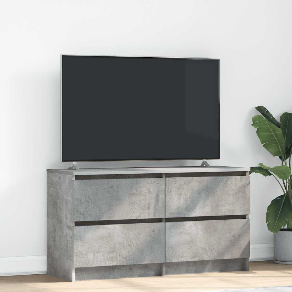 TV-bänk betonggrå 100x35x54 cm konstruerat trä