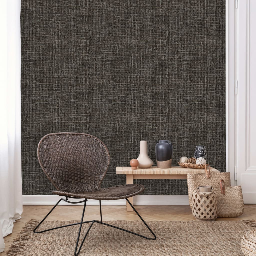 DUTCH WALLCOVERINGS Tapet trådar svart