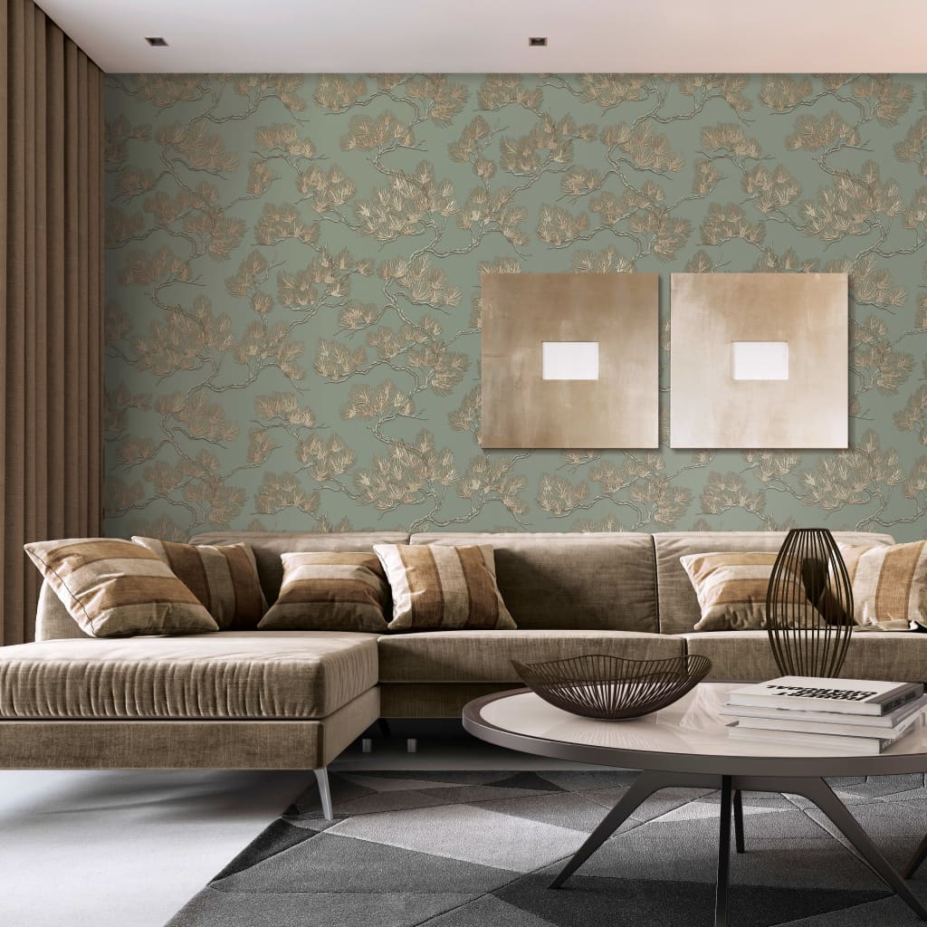 DUTCH WALLCOVERINGS Tapet tall grön