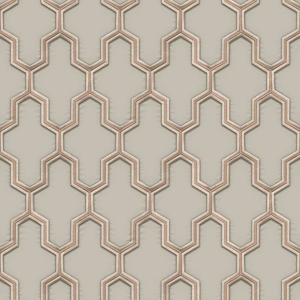 DUTCH WALLCOVERINGS Tapet Geometric guld och grön